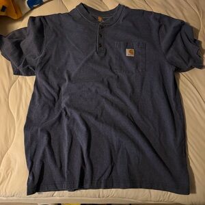 Carhartt Men's Navy Short Sleeve Henley